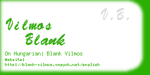 vilmos blank business card